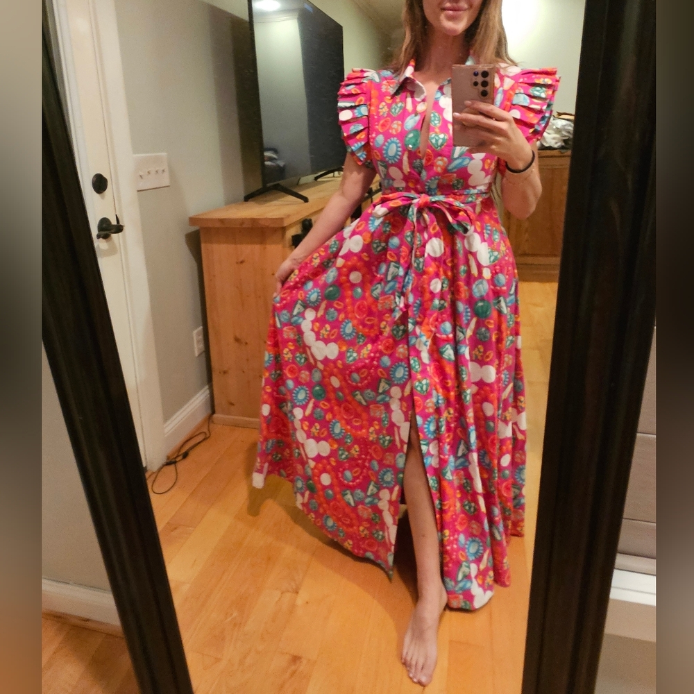 NWT Emily McCarthy Anderson Maxi Dress Size XS In Color Jewelry Box - Picture 5 of 5